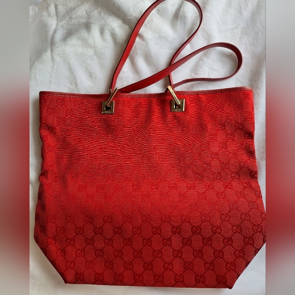 Authentic Red Gucci Tote Bag - Picture 1 of 7